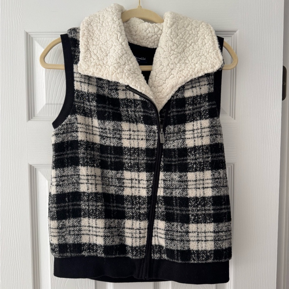 Splendid Plaid Sherpa-Lined Vest